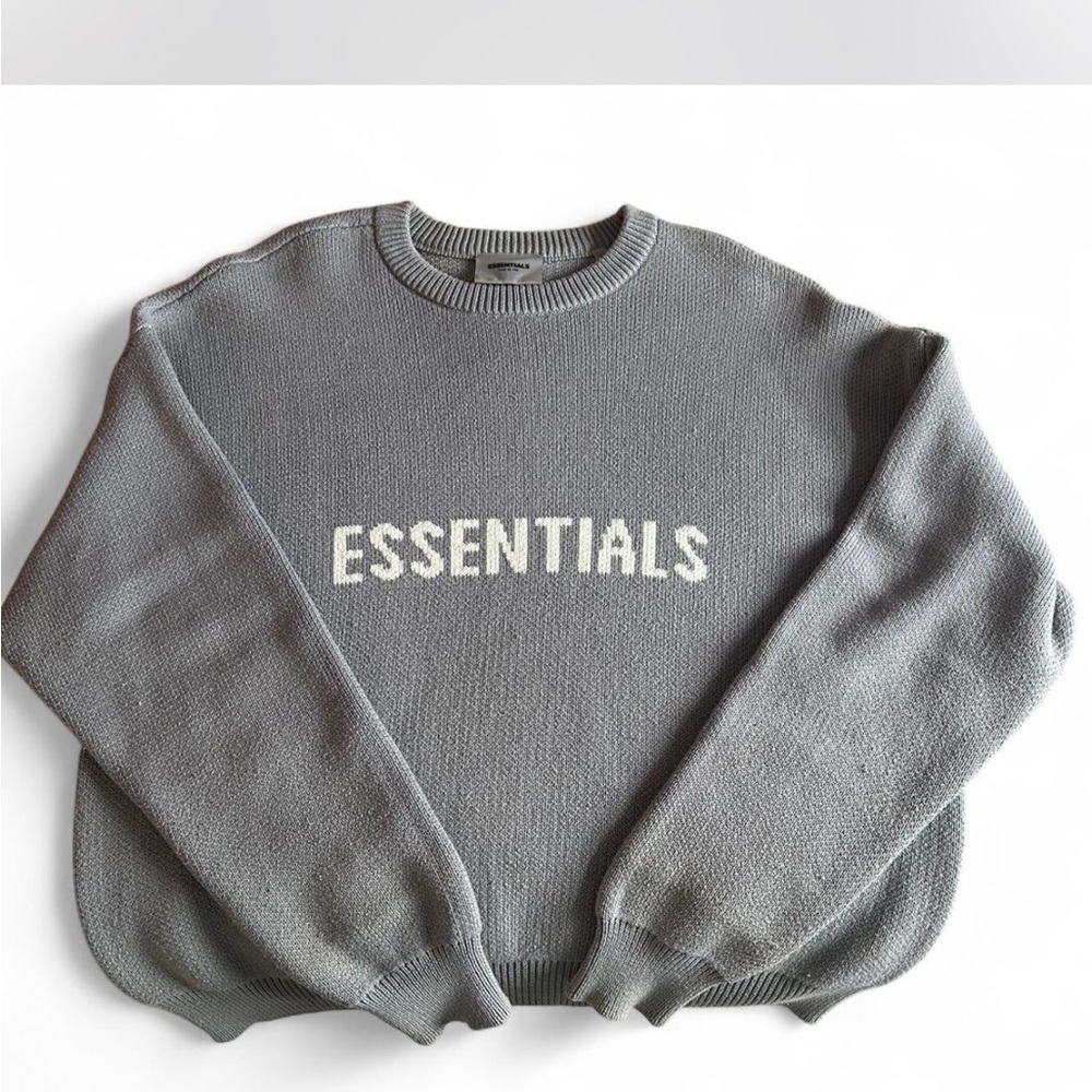 Fear of God Essentials Heather Gray Pullover Sweater